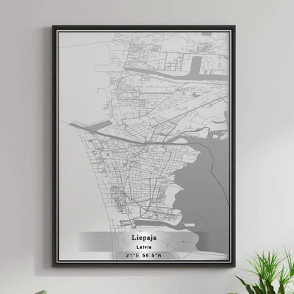 ROAD MAP OF LIEPĀJA, LATVIA BY MAPBAKES