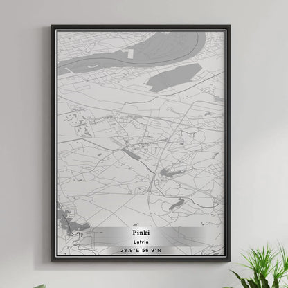 ROAD MAP OF PIŅĶI, LATVIA BY MAPBAKES