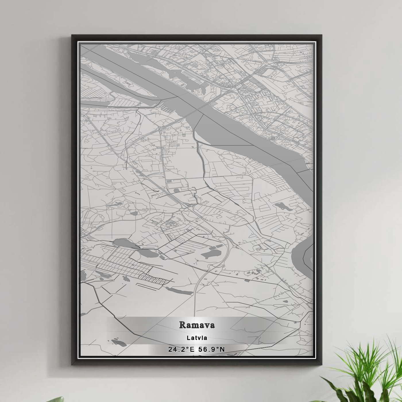 ROAD MAP OF RĀMAVA, LATVIA BY MAPBAKES