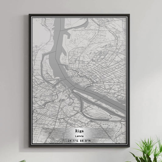 ROAD MAP OF RIGA, LATVIA BY MAPBAKES