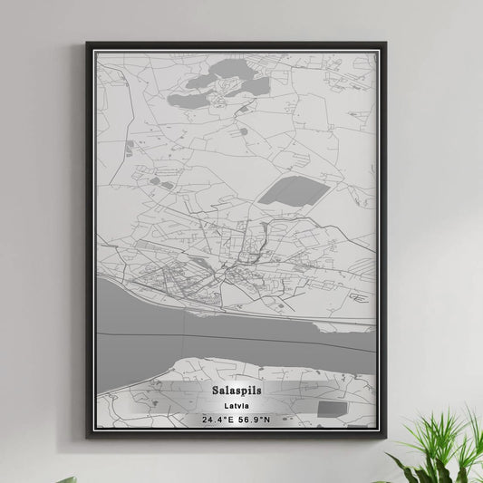 ROAD MAP OF SALASPILS, LATVIA BY MAPBAKES