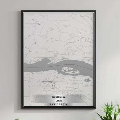 ROAD MAP OF SAULKALNE, LATVIA BY MAPBAKES