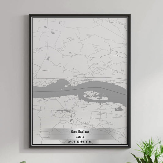 ROAD MAP OF SAULKALNE, LATVIA BY MAPBAKES