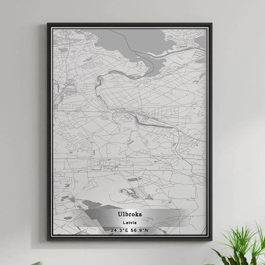 ROAD MAP OF ULBROKA, LATVIA BY MAPBAKES