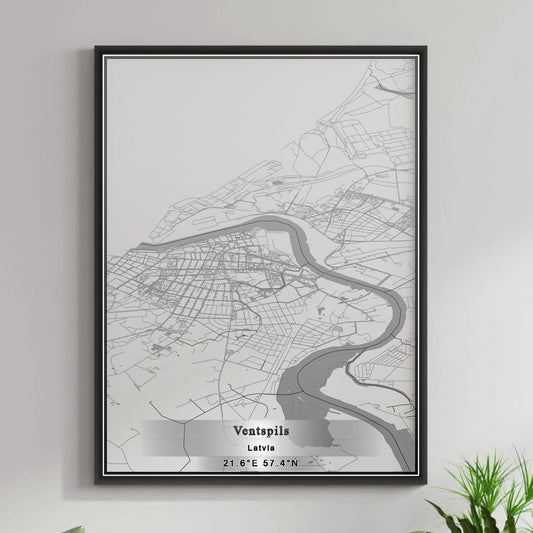 ROAD MAP OF VENTSPILS, LATVIA BY MAPBAKES