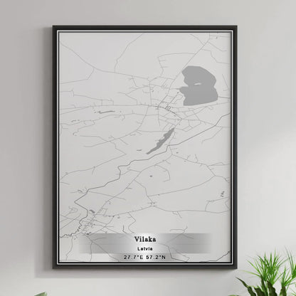 ROAD MAP OF VIĻAKA, LATVIA BY MAPBAKES