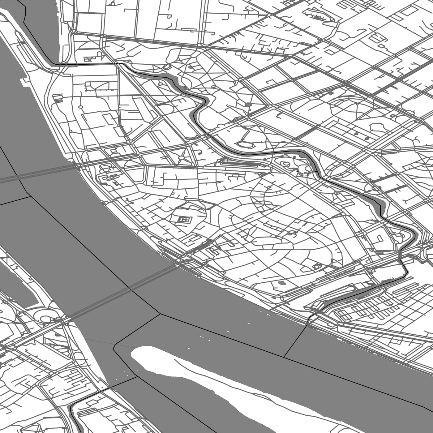 ROAD MAP OF RIGA, LATVIA BY MAPBAKES