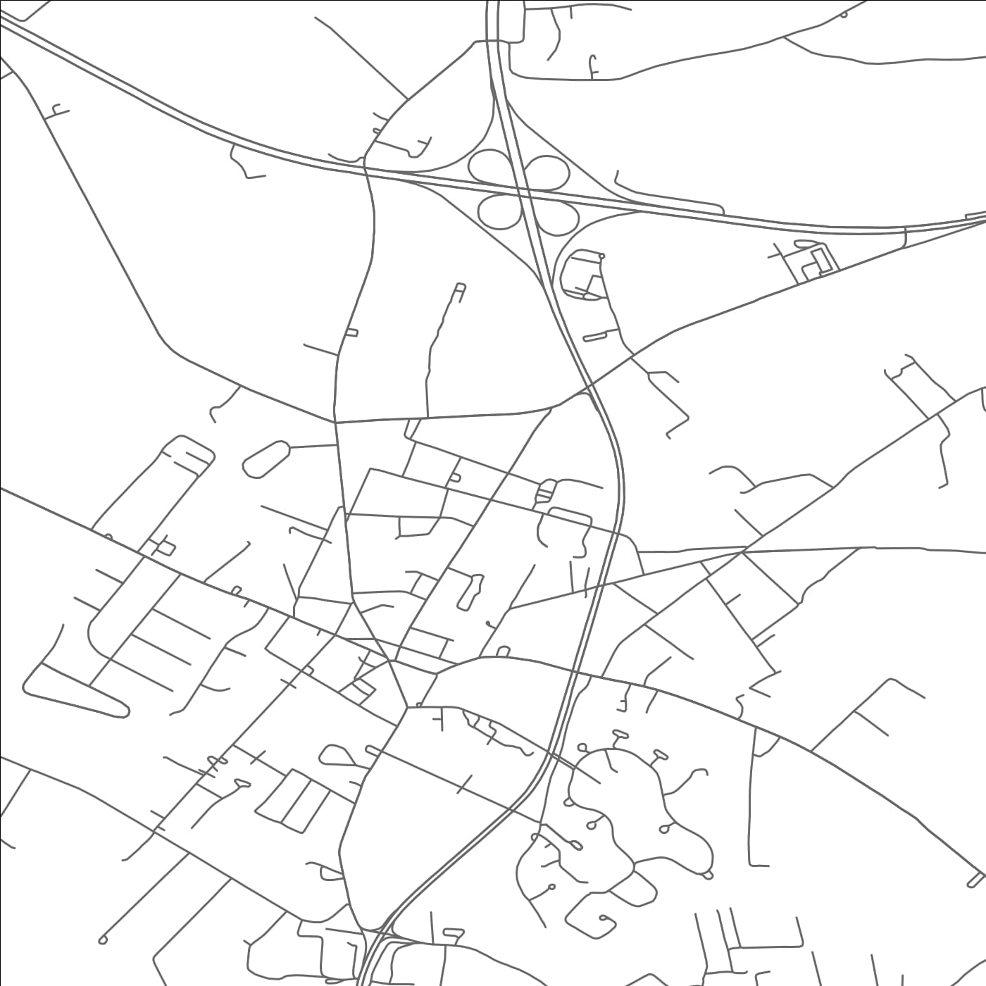 ROAD MAP OF BERLIN, MARYLAND BY MAPBAKES