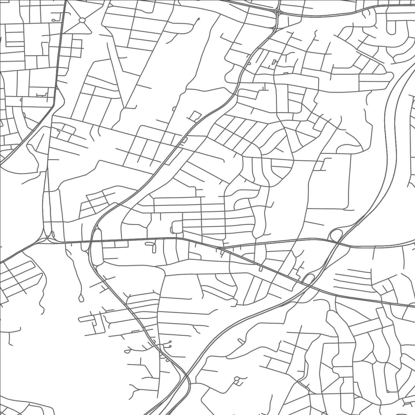 ROAD MAP OF BLADENSBURG, MARYLAND BY MAPBAKES