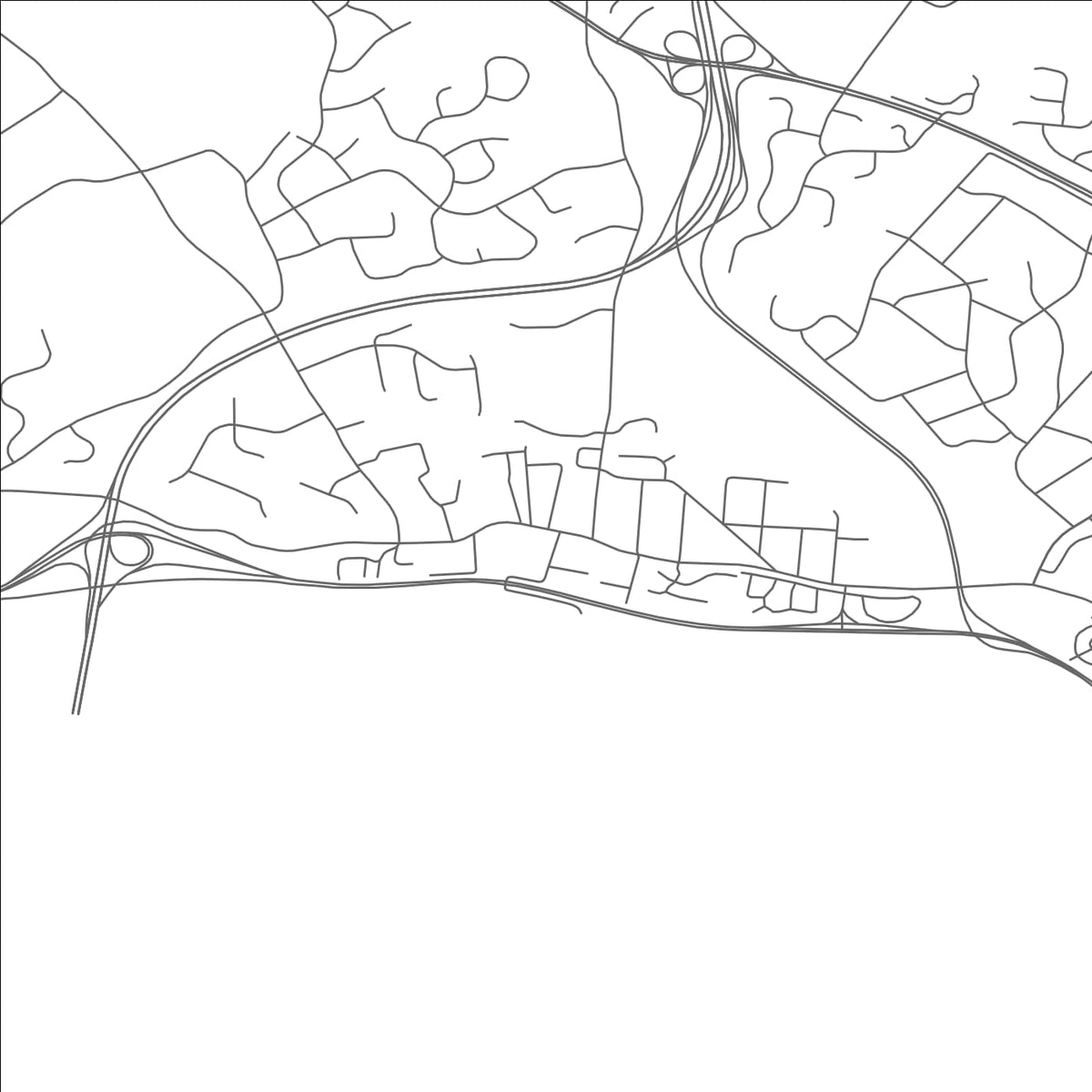 ROAD MAP OF CABIN JOHN, MARYLAND BY MAPBAKES