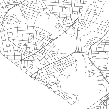 ROAD MAP OF COTTAGE CITY, MARYLAND BY MAPBAKES