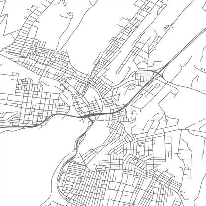 ROAD MAP OF CUMBERLAND, MARYLAND BY MAPBAKES