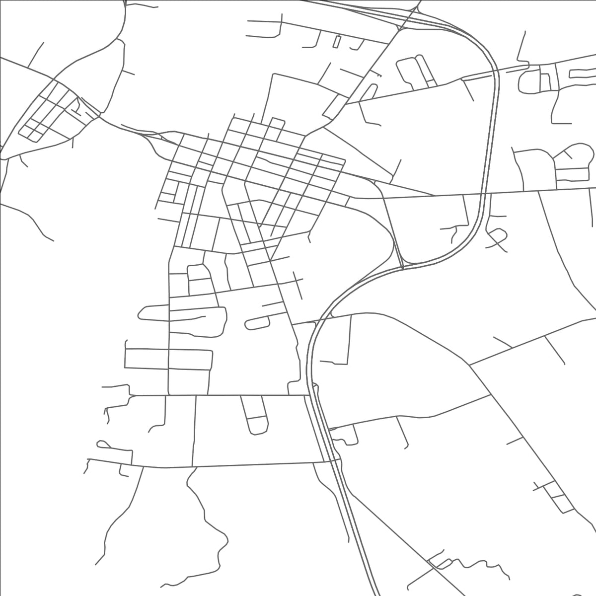 ROAD MAP OF DENTON, MARYLAND BY MAPBAKES