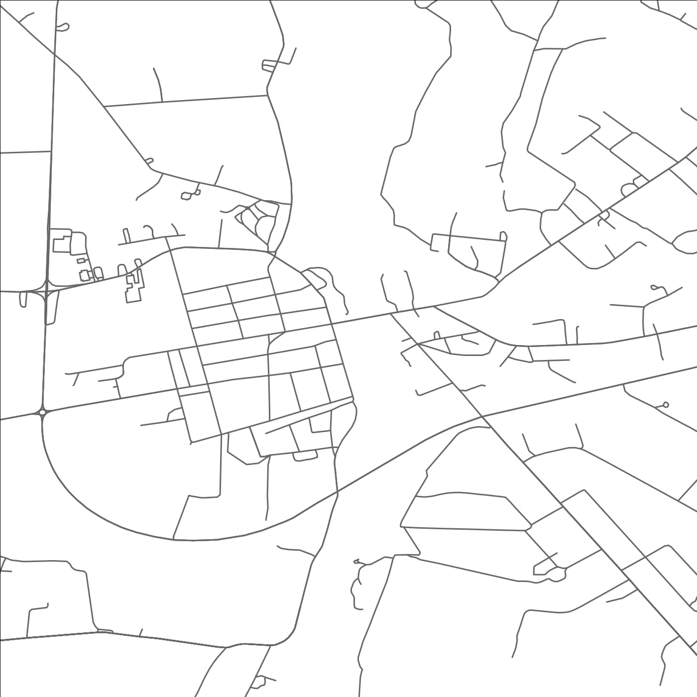 ROAD MAP OF FEDERALSBURG, MARYLAND BY MAPBAKES