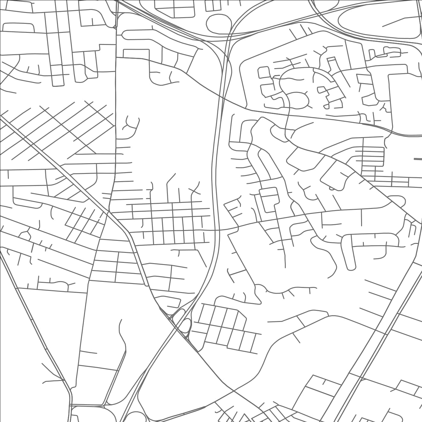 ROAD MAP OF FERNDALE, MARYLAND BY MAPBAKES