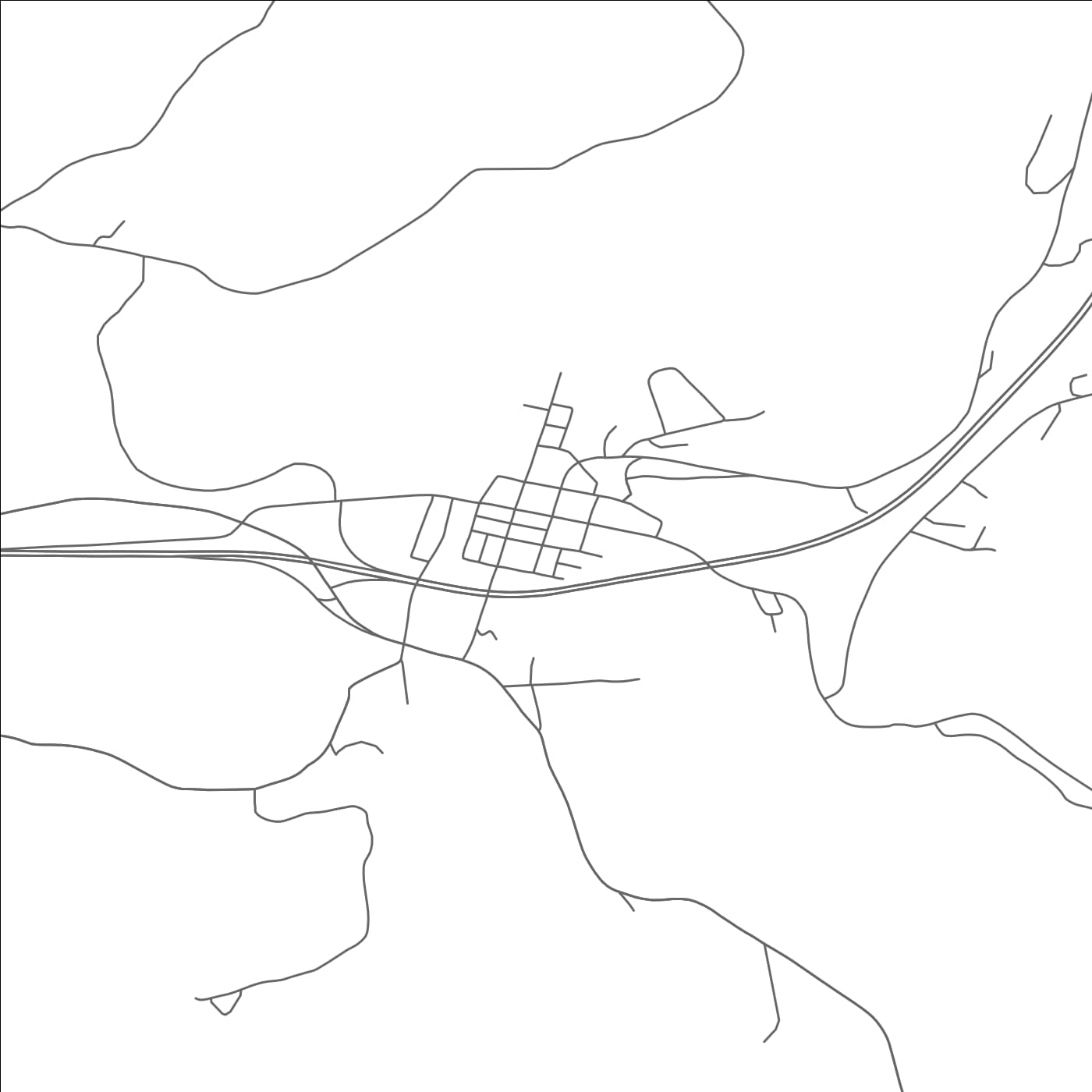 ROAD MAP OF FRIENDSVILLE, MARYLAND BY MAPBAKES