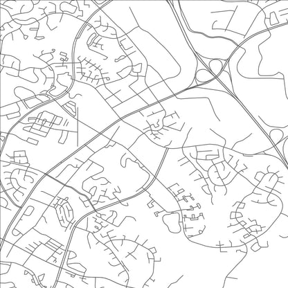 ROAD MAP OF GERMANTOWN, MARYLAND BY MAPBAKES