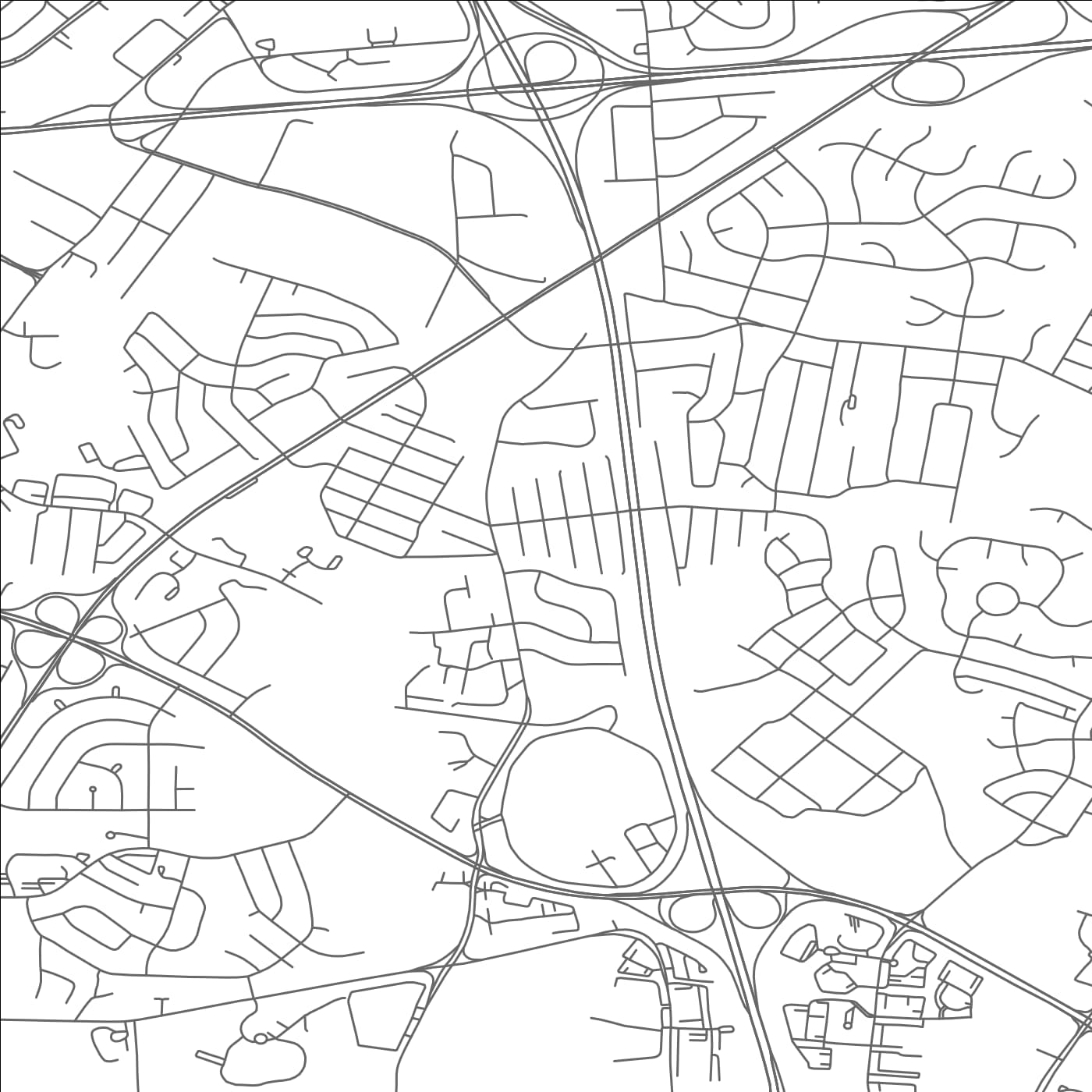 ROAD MAP OF GLENARDEN, MARYLAND BY MAPBAKES