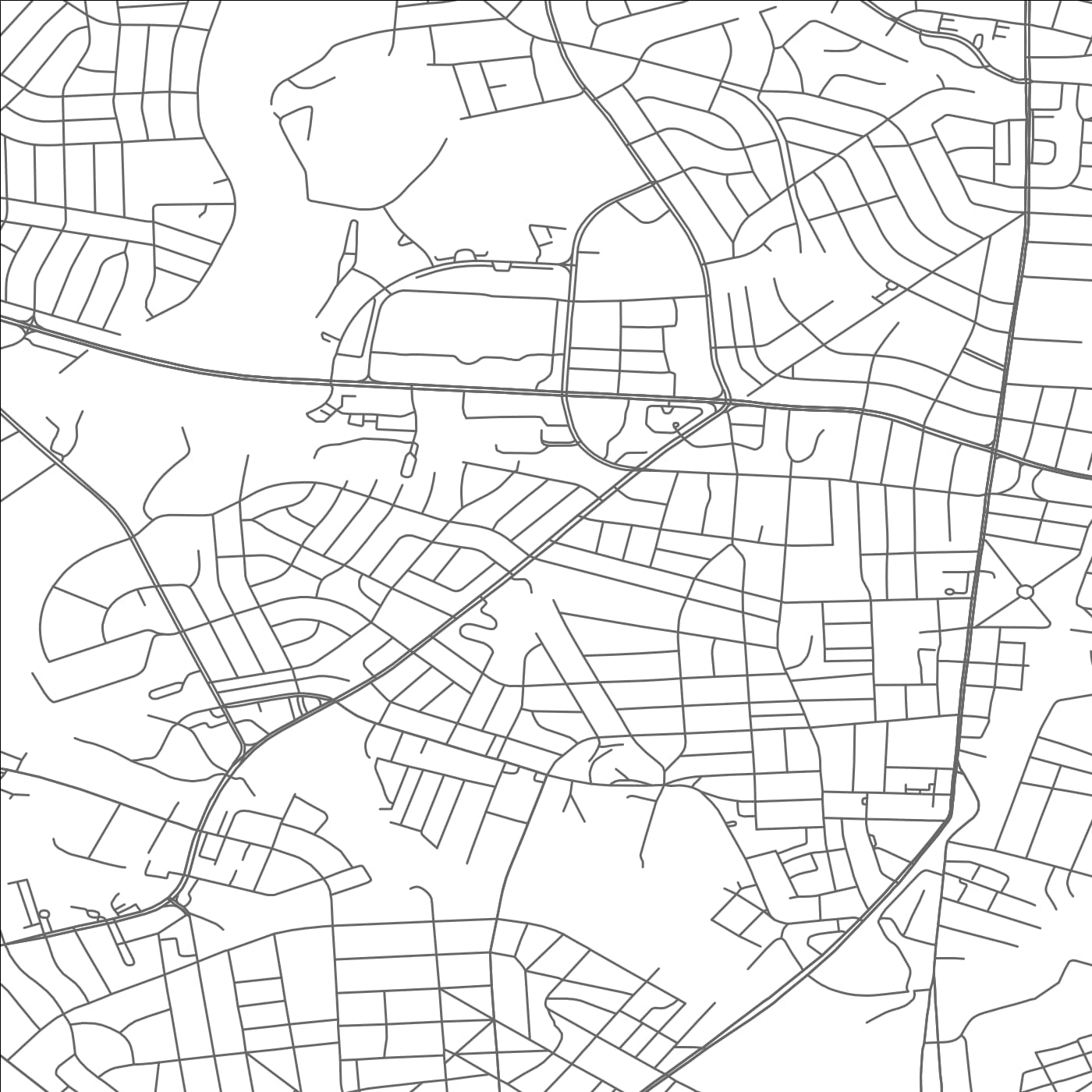 ROAD MAP OF HYATTSVILLE, MARYLAND BY MAPBAKES