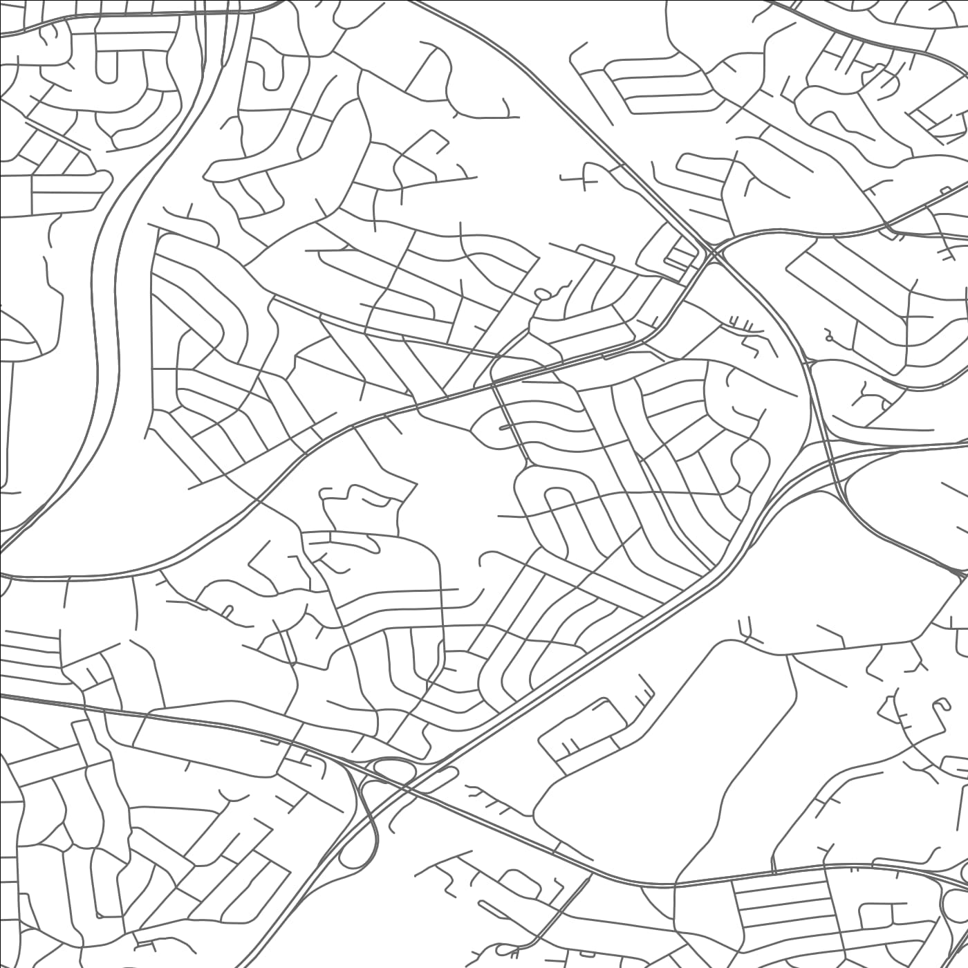 ROAD MAP OF LANDOVER HILLS, MARYLAND BY MAPBAKES