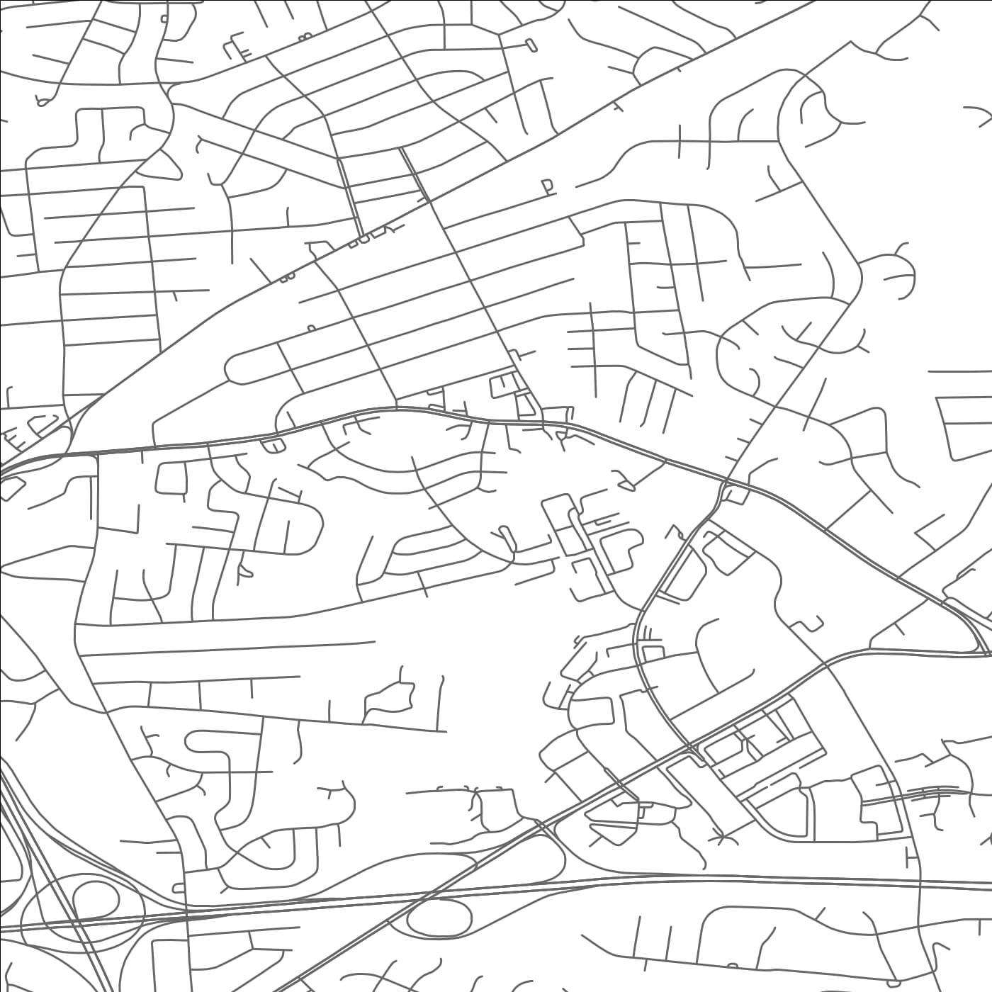 ROAD MAP OF LANHAM, MARYLAND BY MAPBAKES