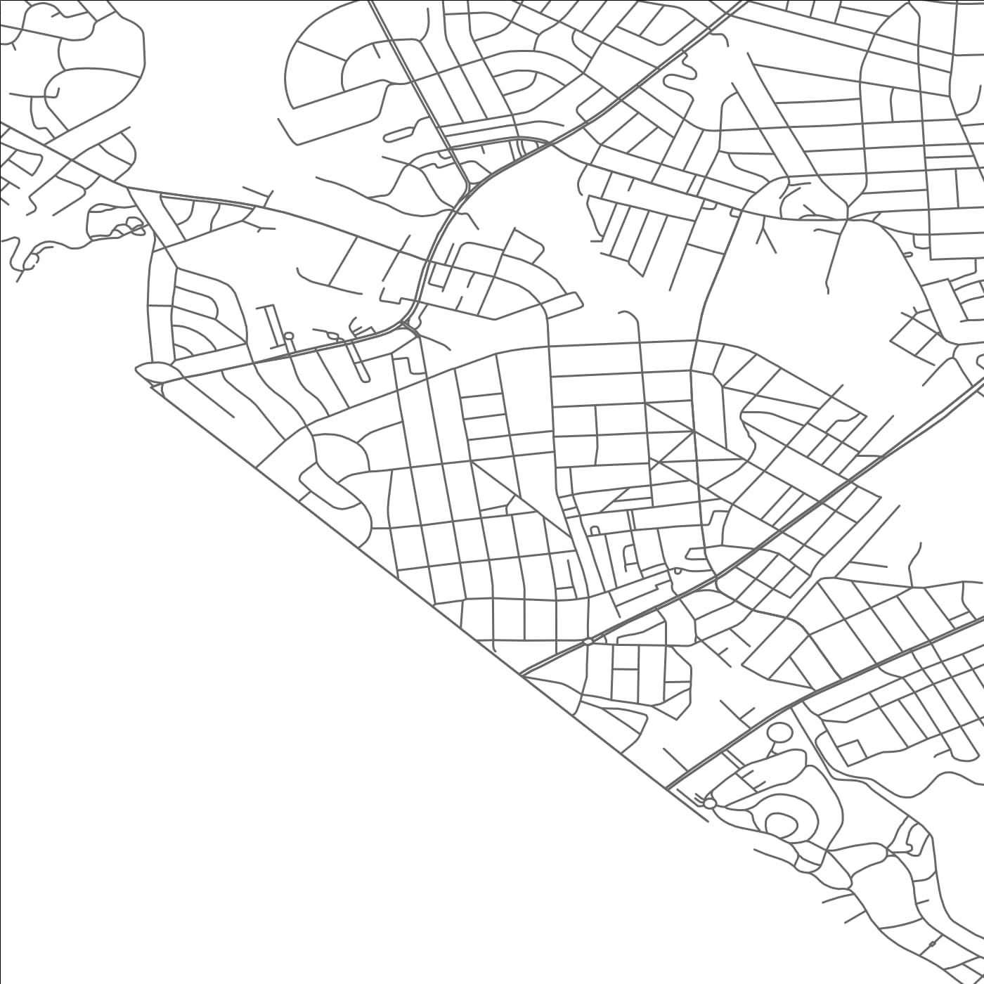 ROAD MAP OF MOUNT RAINIER, MARYLAND BY MAPBAKES