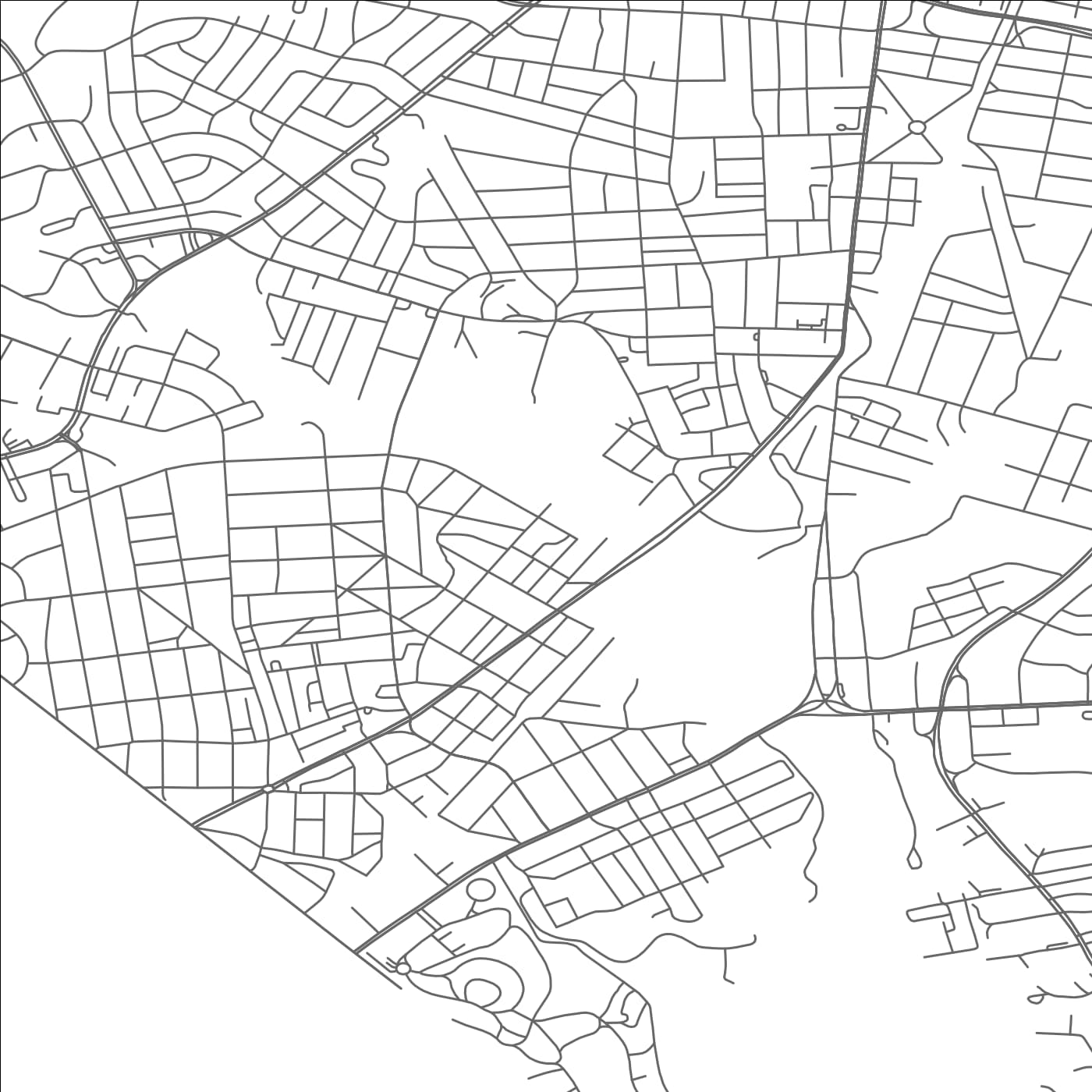 ROAD MAP OF NORTH BRENTWOOD, MARYLAND BY MAPBAKES