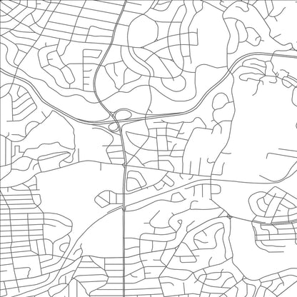 ROAD MAP OF NORTH CHEVY CHASE, MARYLAND BY MAPBAKES