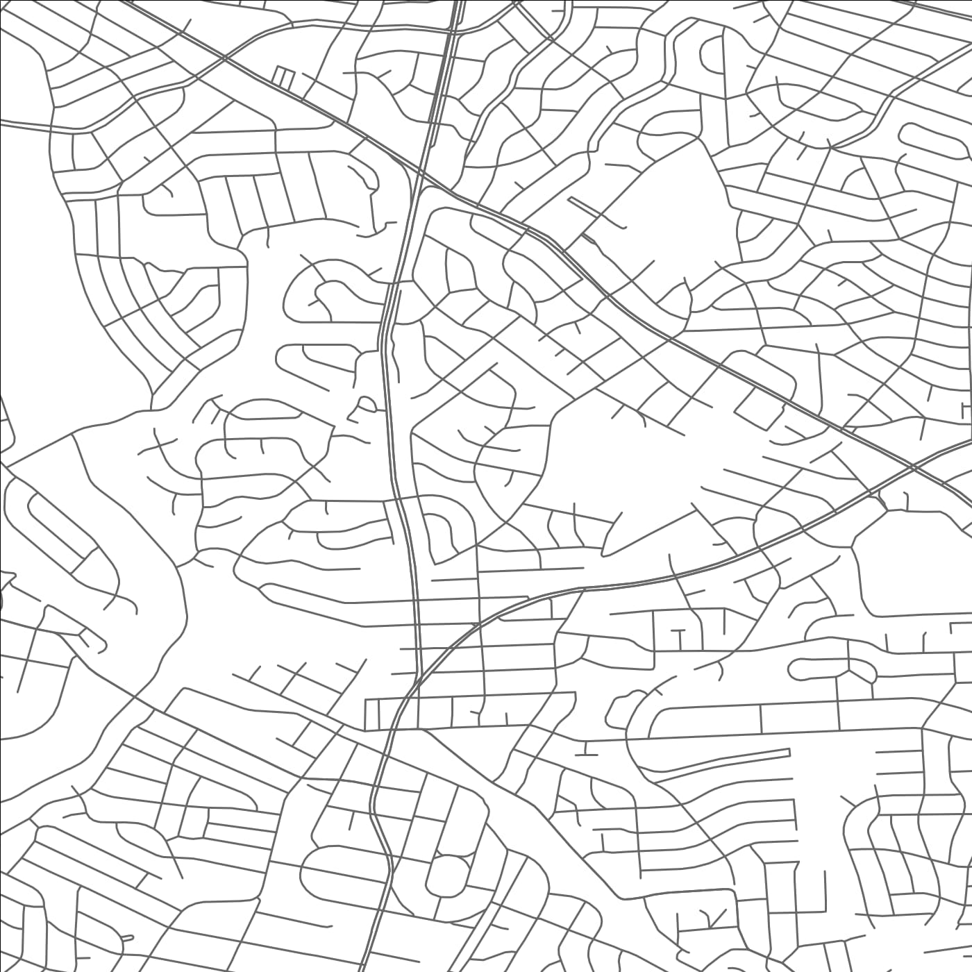 ROAD MAP OF NORTH KENSINGTON, MARYLAND BY MAPBAKES