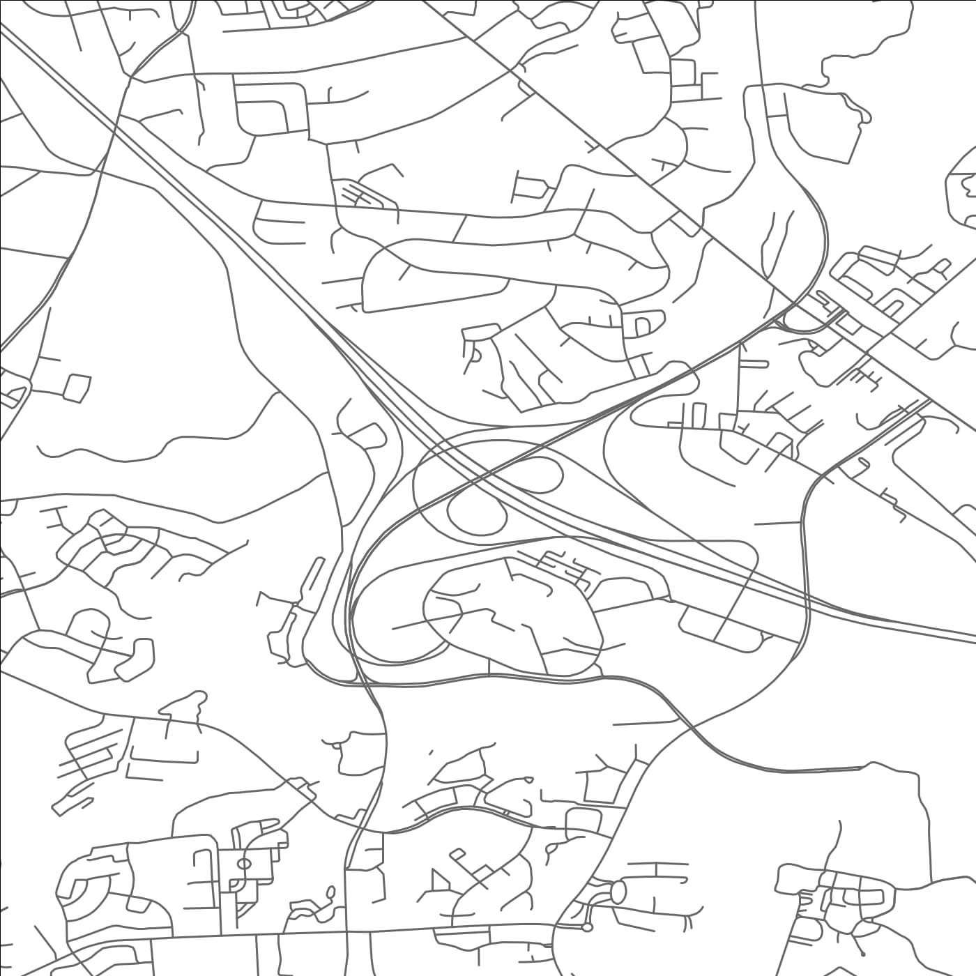 ROAD MAP OF OWINGS MILLS, MARYLAND BY MAPBAKES