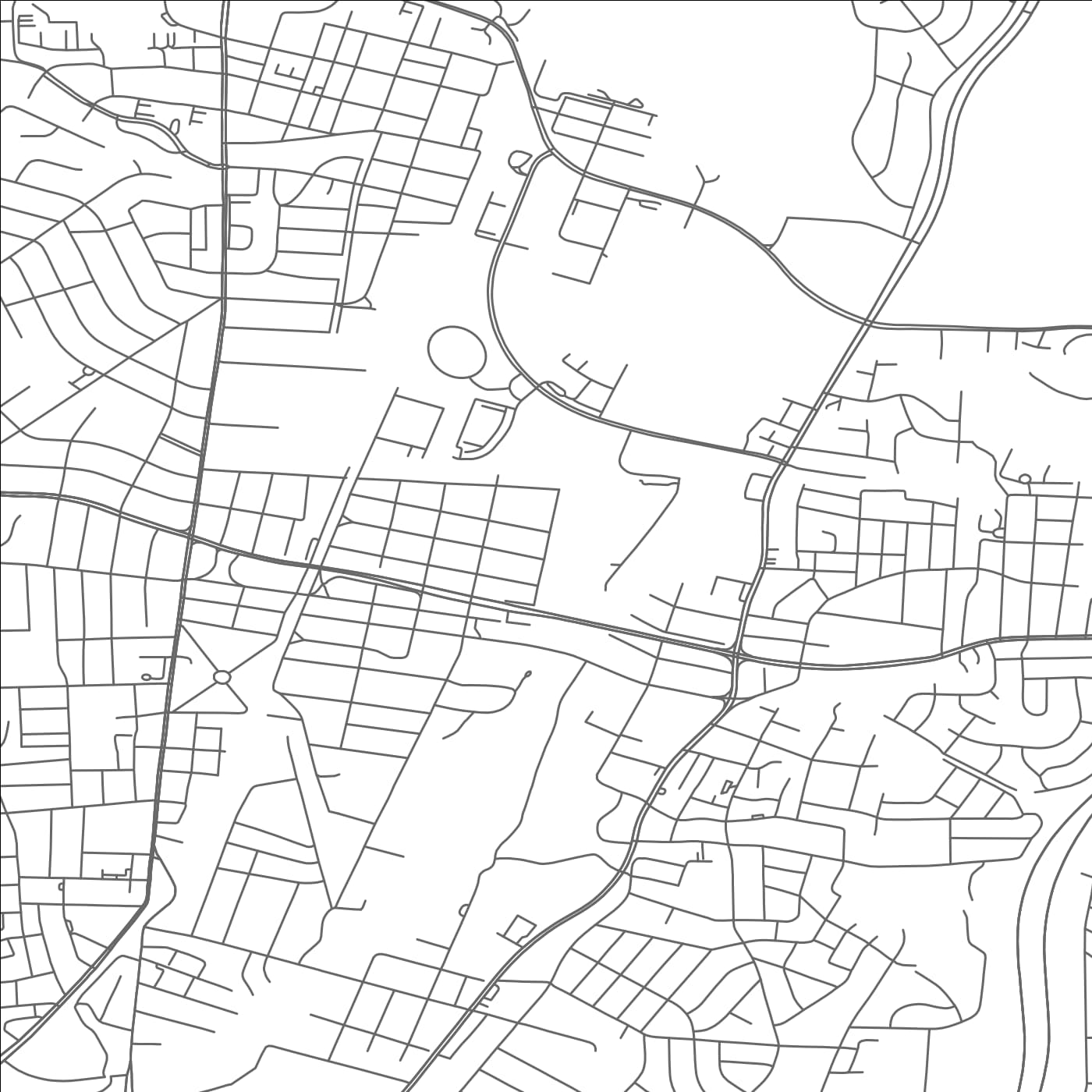 ROAD MAP OF RIVERDALE PARK, MARYLAND BY MAPBAKES