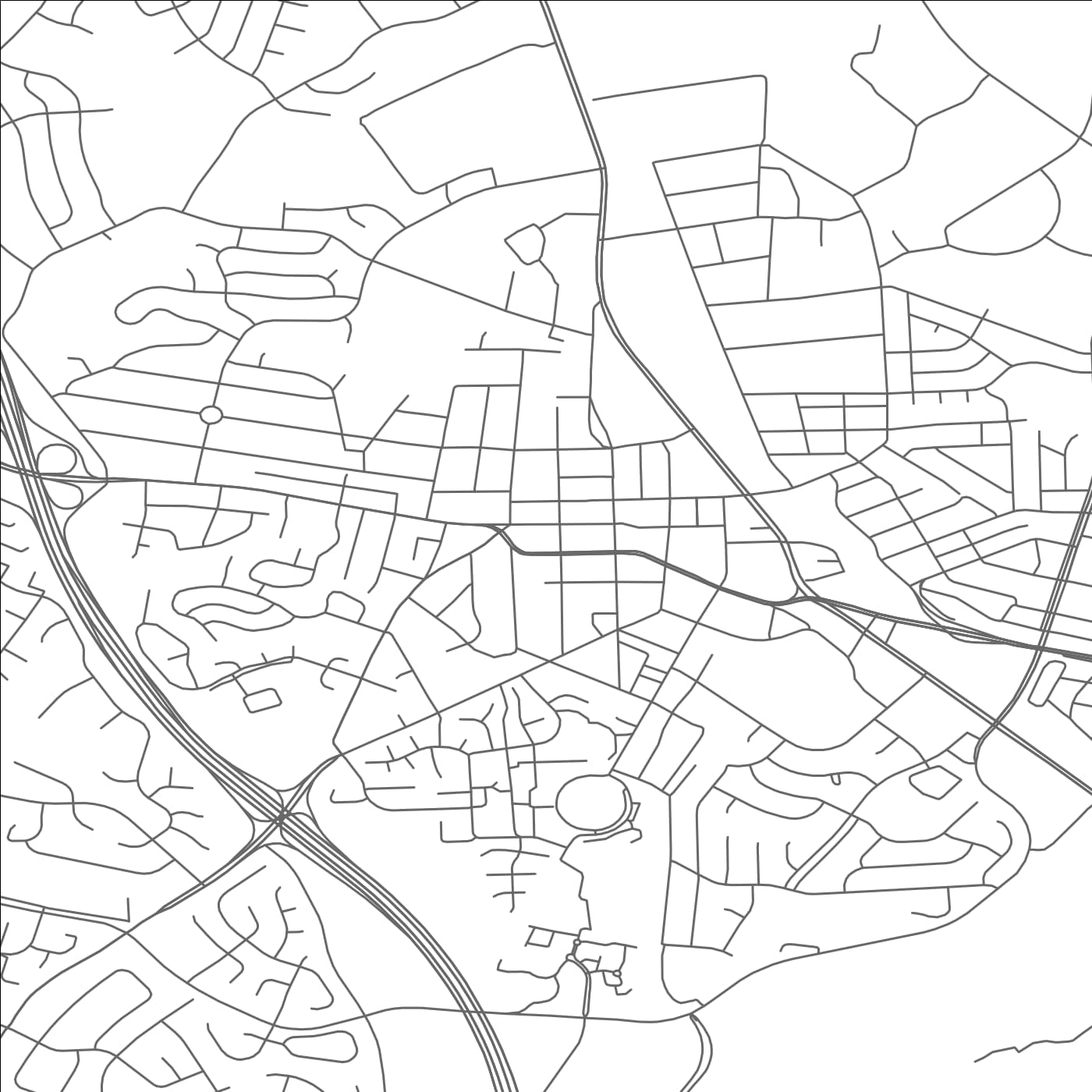 ROAD MAP OF ROCKVILLE, MARYLAND BY MAPBAKES