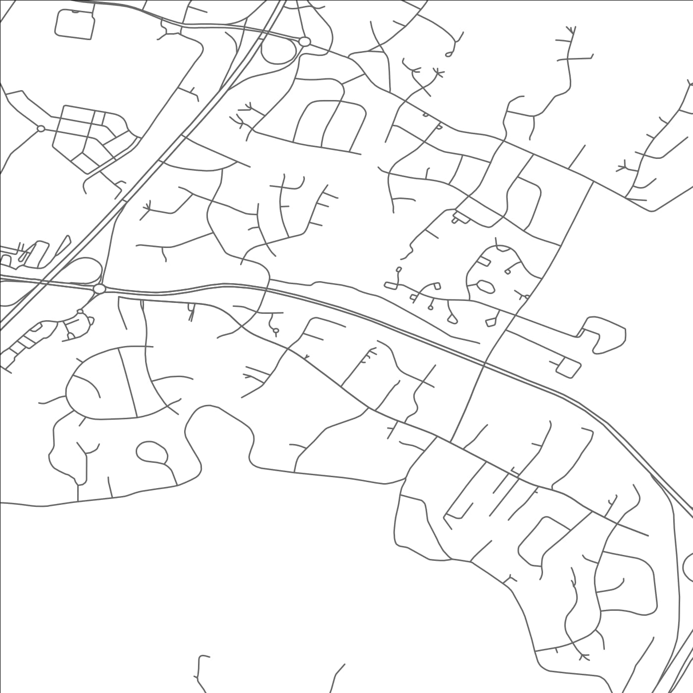 ROAD MAP OF SCAGGSVILLE, MARYLAND BY MAPBAKES