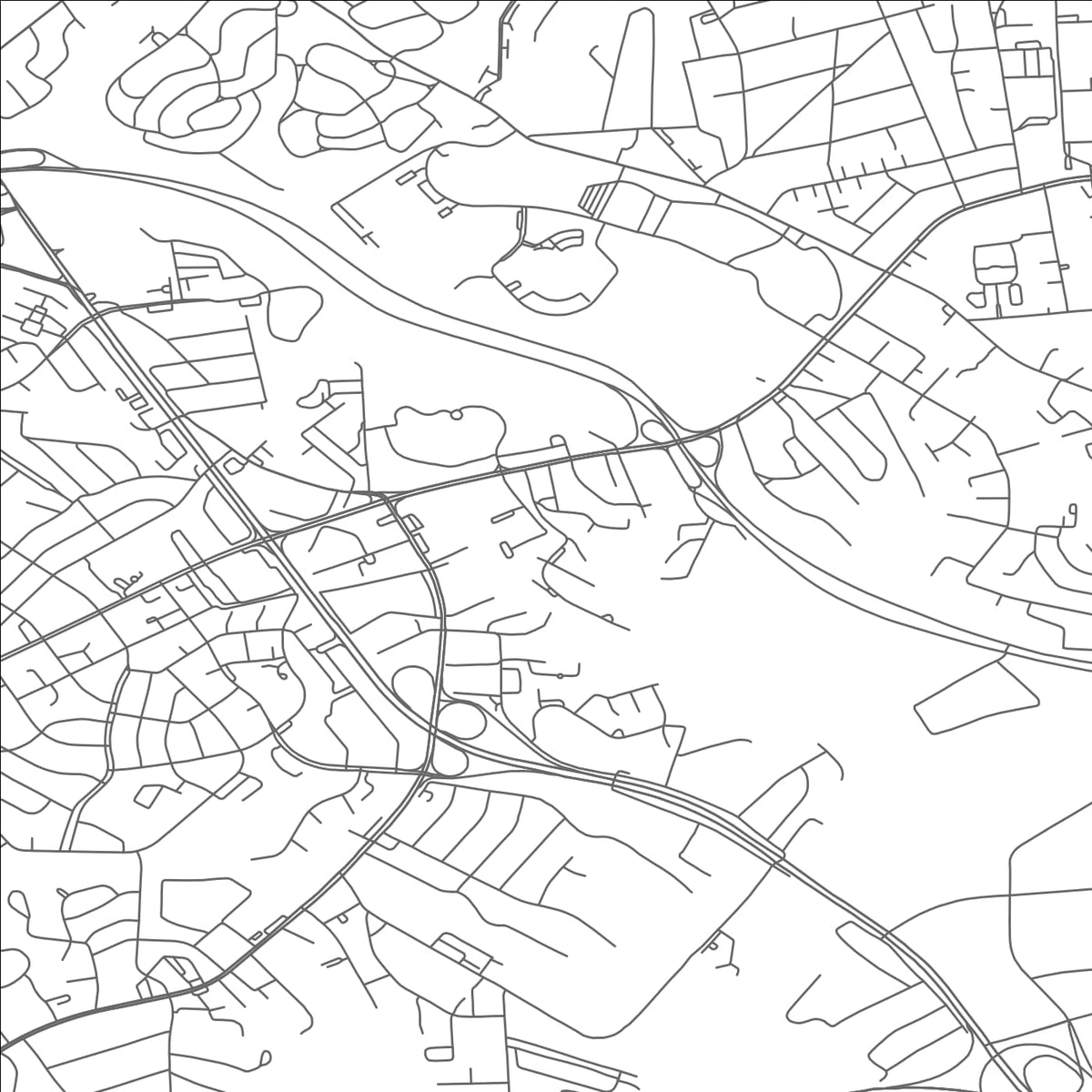 ROAD MAP OF SILVER HILL, MARYLAND BY MAPBAKES