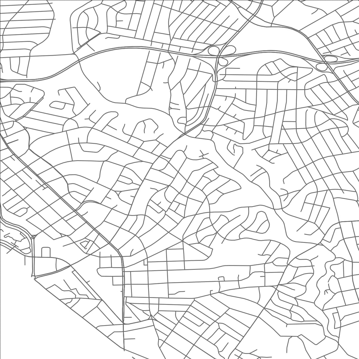 ROAD MAP OF SILVER SPRING, MARYLAND BY MAPBAKES
