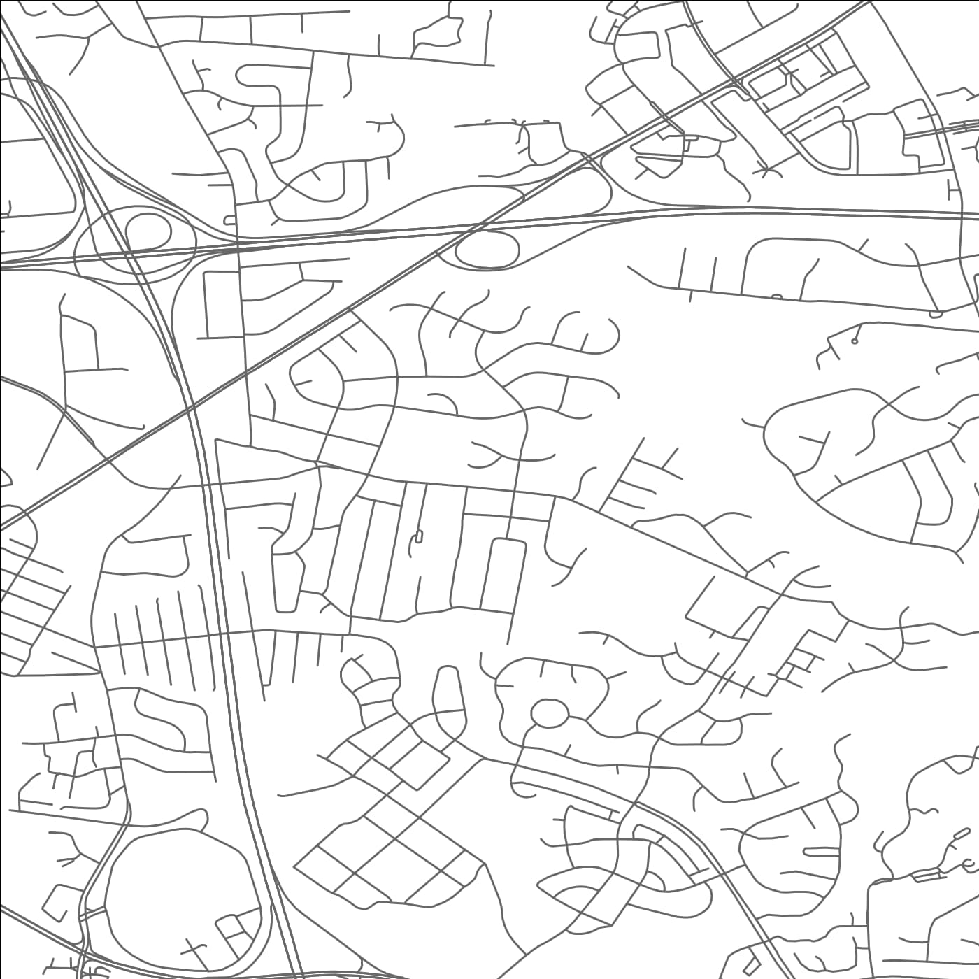 ROAD MAP OF SPRINGDALE, MARYLAND BY MAPBAKES