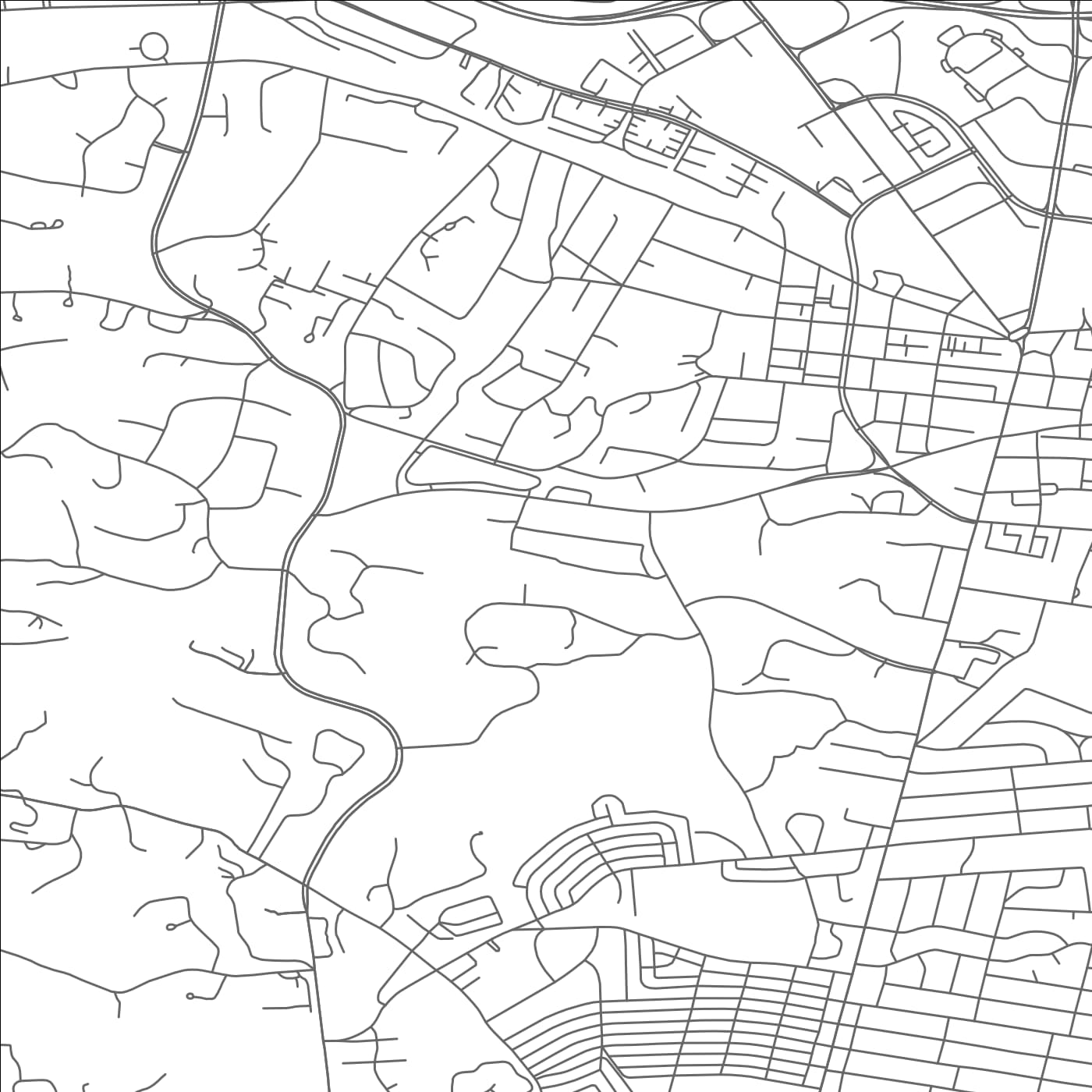 ROAD MAP OF TOWSON, MARYLAND BY MAPBAKES