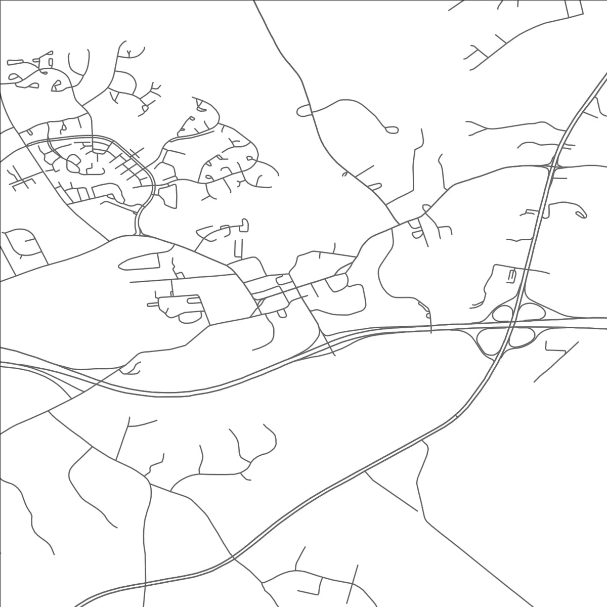 ROAD MAP OF UPPER MARLBORO, MARYLAND BY MAPBAKES