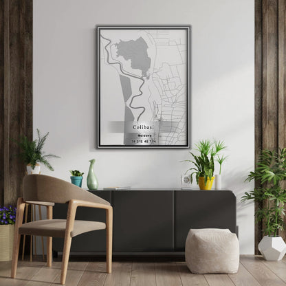 ROAD MAP OF COLIBAŞI, MOLDOVA BY MAPBAKES