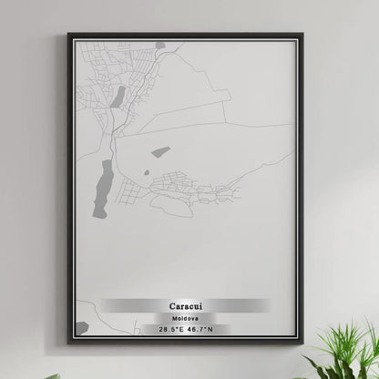 ROAD MAP OF CARACUI, MOLDOVA BY MAPBAKES