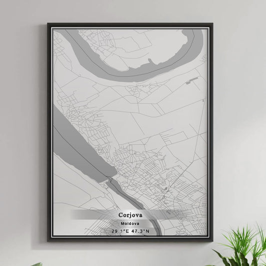 ROAD MAP OF CORJOVA, MOLDOVA BY MAPBAKES