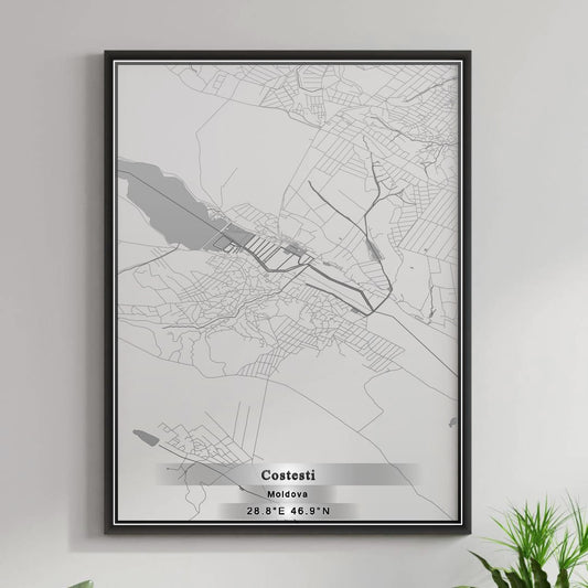 ROAD MAP OF COSTEŞTI, MOLDOVA BY MAPBAKES