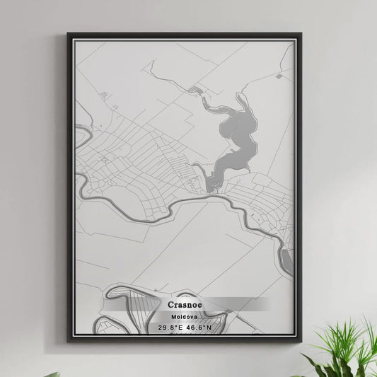 ROAD MAP OF CRASNOE, MOLDOVA BY MAPBAKES