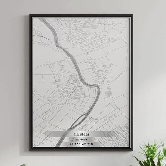 ROAD MAP OF CRIULENI, MOLDOVA BY MAPBAKES