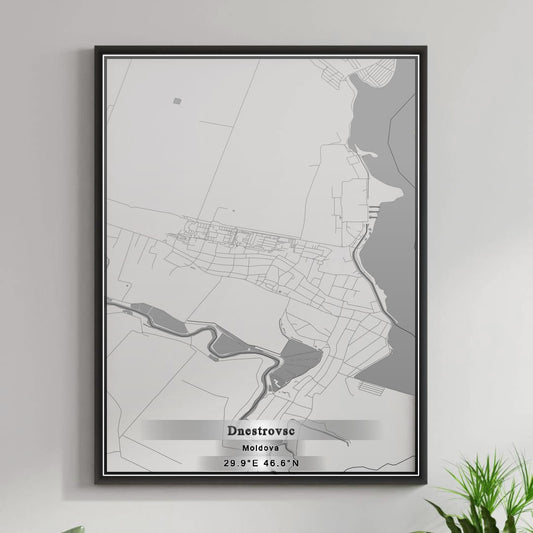 ROAD MAP OF DNESTROVSC, MOLDOVA BY MAPBAKES