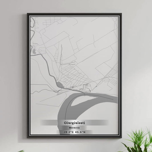 ROAD MAP OF GIURGIULEŞTI, MOLDOVA BY MAPBAKES