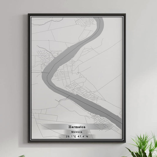 ROAD MAP OF HARMAŢCA, MOLDOVA BY MAPBAKES