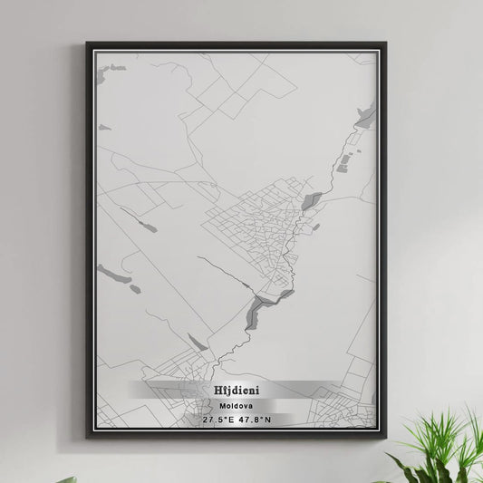 ROAD MAP OF HÎJDIENI, MOLDOVA BY MAPBAKES