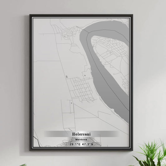 ROAD MAP OF HOLERCANI, MOLDOVA BY MAPBAKES