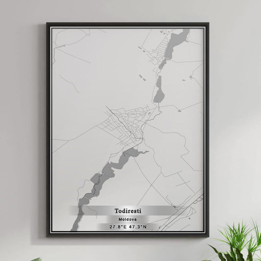 ROAD MAP OF TODIREŞTI, MOLDOVA BY MAPBAKES